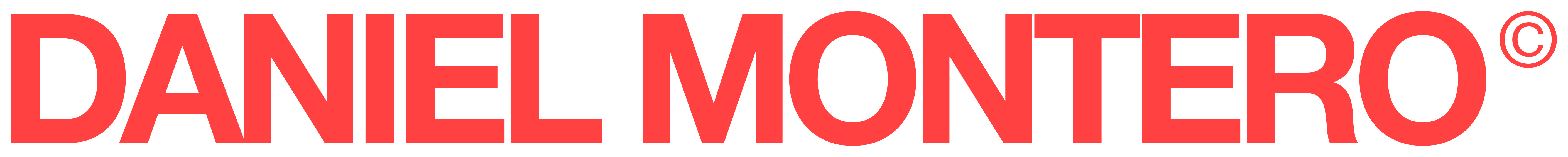 Logotipo Daniel Montero en rojo
