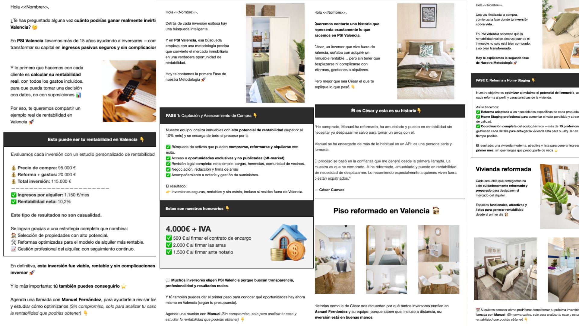 Secuencia de email marketing automatizada del CRM de PSI Valencia